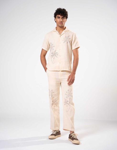 TEXTURED STRAIGHT TROUSER